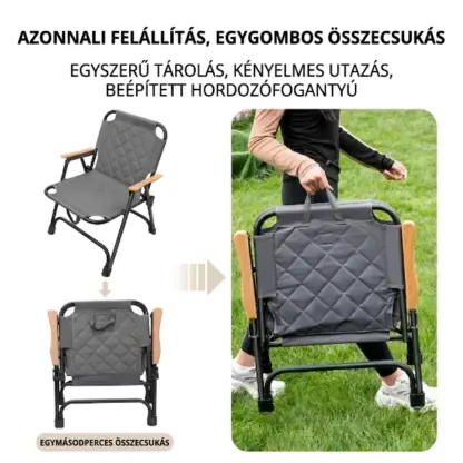 ComfyCamper™ összecsukható párnázott kempingszék