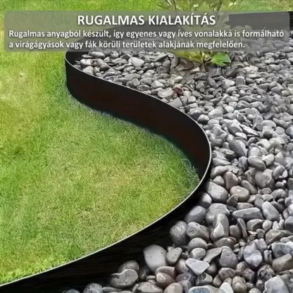 EasyBorder™ műanyag gyepkerítés szögekkel - 10m