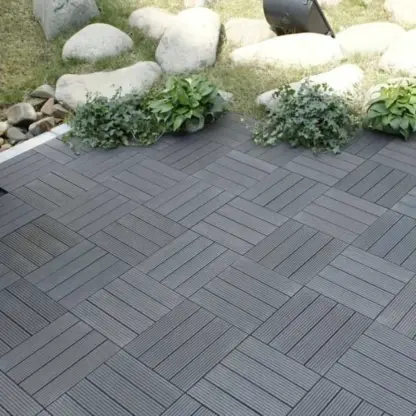 DeckLock™ egymásba illeszthető PVC fa utánzatú padlólapok – 12x (30x30cm) = 1,08 m²