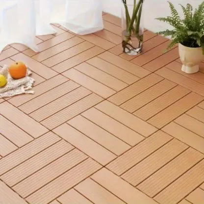 DeckLock™ egymásba illeszthető PVC fa utánzatú padlólapok – 12x (30x30cm) = 1,08 m²