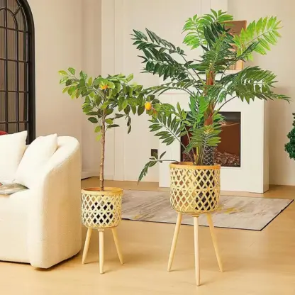 RattanBloom™ álló rattan virágcserép