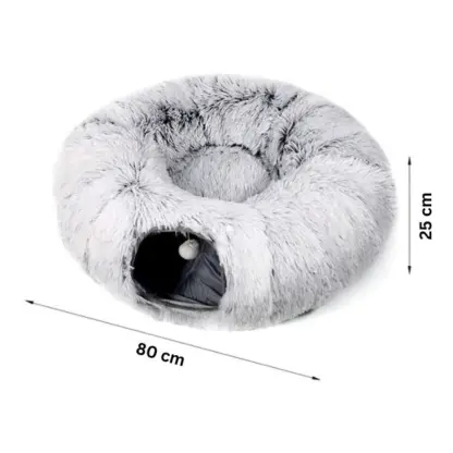 PurrCave™ állítható kerek, bolyhos macska alagút-middle