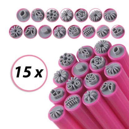 NailCraft™ körömbélyegző készlet (15 db)