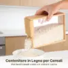ClearGrain™ barattolo contenitore in acrilico e legno (3 pz)