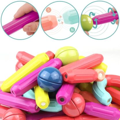 Set Di 2 Blocchi Magnetici Da Costruzione Auto – Mattoncini Di Espansione Per Camion, Giochi Sensoriali Per Bambini 3-6 Anni