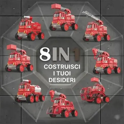 MagnaFleet™ Set di tessere magnetiche componibili 8 in 1