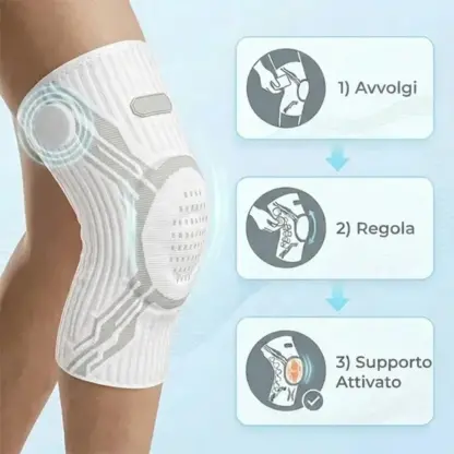 Athlexa™ ginocchiere a compressione con manopola regolabile – confezione da 2