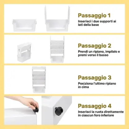 BookCart™ libreria mobile a 5 ripiani