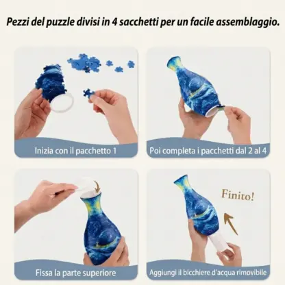 ArtVase™ vaso puzzle 3D ispirato all'opera di Van Gogh-middle