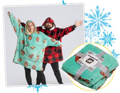 Vilnos antklodė su rankovėmis SnugHug