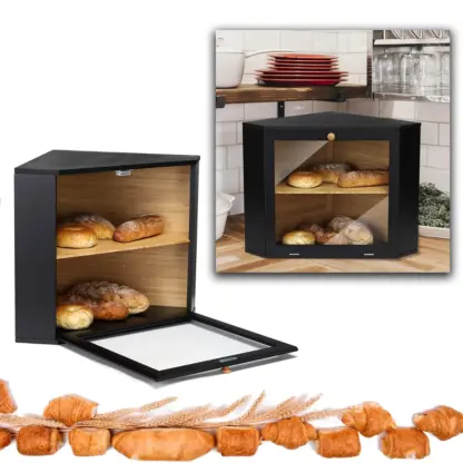CornerPantry™ dviejų sluoksnių kampinė duonos dėžė