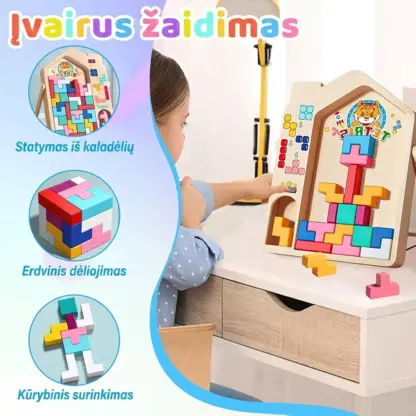 Vaikų medinių blokų žaidimas TetriWood™