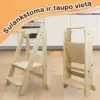 BabyTower™ medinė reguliuojama mokymosi bokštas