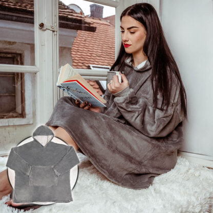 Vilnos antklodė su rankovėmis SnugHug