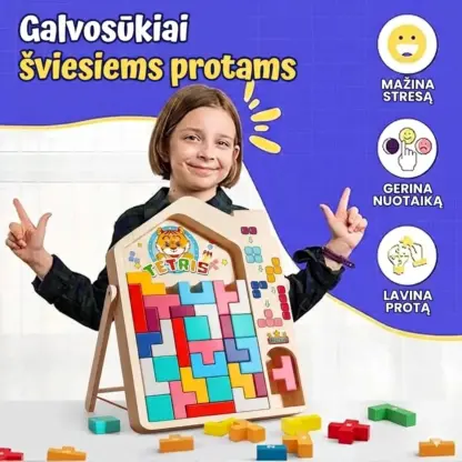 Vaikų medinių blokų žaidimas TetriWood™