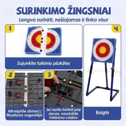 AimStrike™ vaikų kirvukų ir šurikenų mėtymo žaidimas
