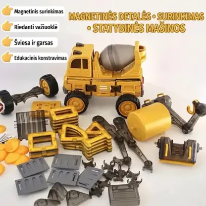 MagnaFleet™ 8 in 1 magnetinių plytelių konstravimo rinkinys