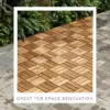 WoodyTile™ Tarpo jungimo medinės grindų plytelės - 12 vnt (30x30cm) = 1,08 m²
