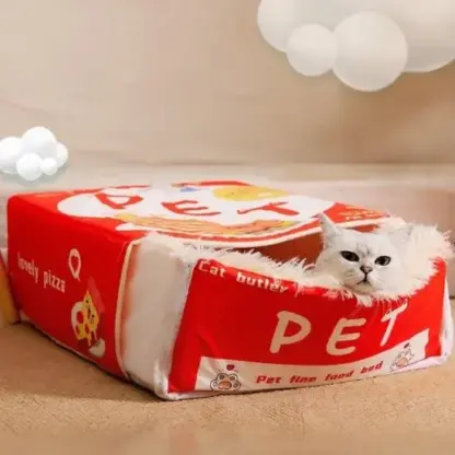 FluffyBox™ kvadrato formos pūkuotas kačių lova