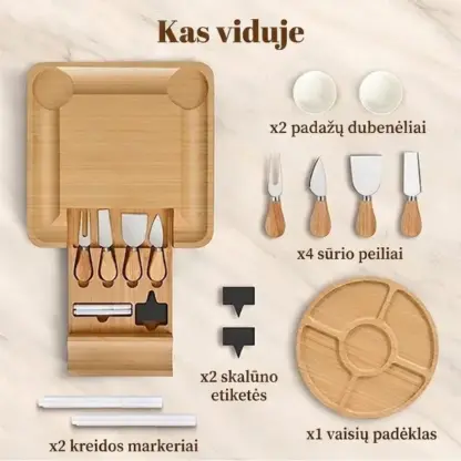 Plattera™ Mėsos ir sūrių lentos rinkinys