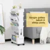 BookCart™ penkiaaukštė knygų lentyna ant ratukų
