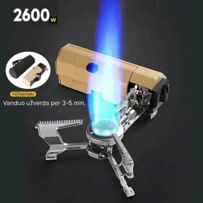 FlameGo™ nešiojama sulankstoma dujinė viryklė