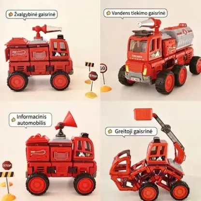 MagnaFleet™ 8 in 1 magnetinių plytelių konstravimo rinkinys