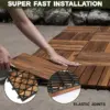 WoodyTile™ Tarpo jungimo medinės grindų plytelės - 12 vnt (30x30cm) = 1,08 m²
