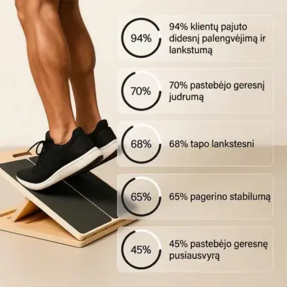 AnkleForge™ reguliuojama įstriža treniruočių lenta