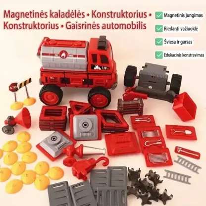 MagnaFleet™ 8 in 1 magnetinių plytelių konstravimo rinkinys
