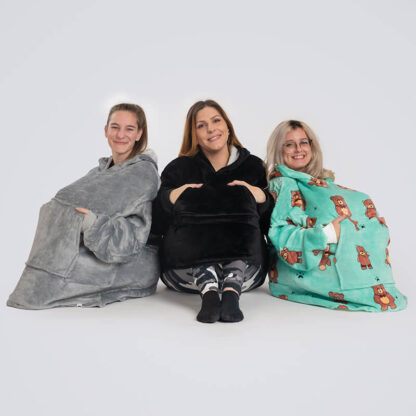 Vilnos antklodė su rankovėmis SnugHug