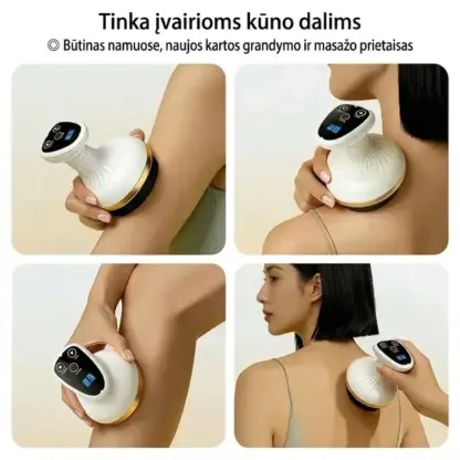 CelluSculpt™ priešceliulitinis šildomasis masažuoklis odos stangrinimui