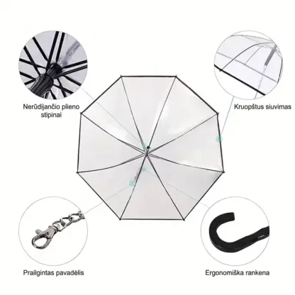 PawBrella™ reguliuojama šunų pavadžio skėtis-middle