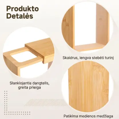 ClearGrain™ medinis akrilinis laikymo indelis (3 vnt.)-middle
