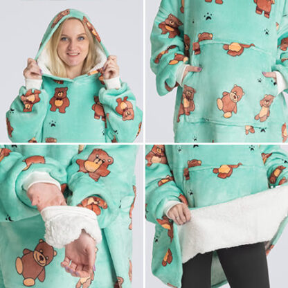 Vilnos antklodė su rankovėmis SnugHug-middle