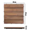 WoodyTile™ Tarpo jungimo medinės grindų plytelės - 12 vnt (30x30cm) = 1,08 m²-middle