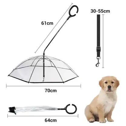PawBrella™ reguliuojama šunų pavadžio skėtis-middle