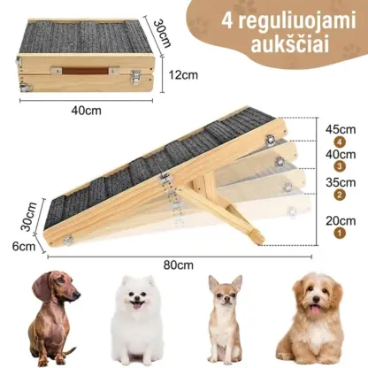 PawClimb™ sulankstoma reguliuojama šunų rampa-middle