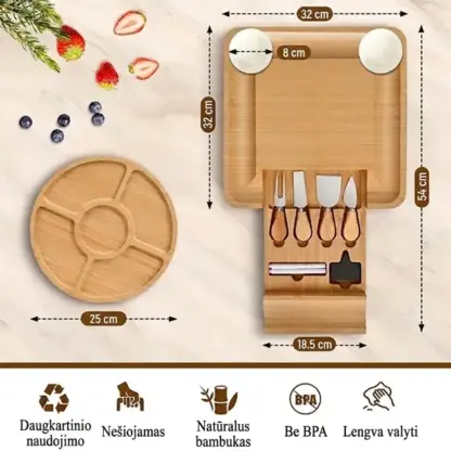 Plattera™ Mėsos ir sūrių lentos rinkinys-middle