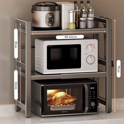 MagicRackPro™ 3 pakopų ištraukiamas mikrobangų krosnelės stovas-middle