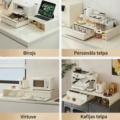 CounterSlide™ abpusēji izbīdāms virsmas organizators
