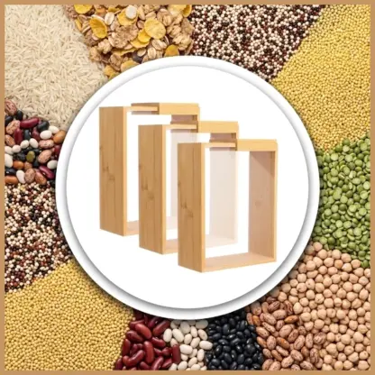 ClearGrain™ koka-akrila uzglabāšanas burka (3 gab.)