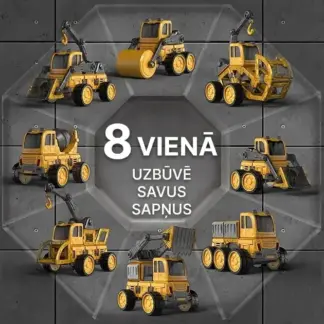 MagnaFleet™ 8 vienā magnētisko flīžu konstrukciju komplekts