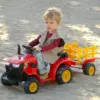 FarmRider™ bērnu braucamais elektriskais traktors ar piekabi