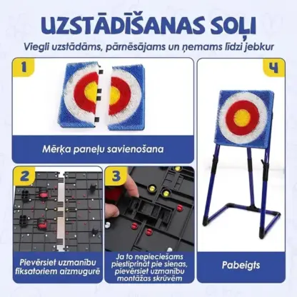 AimStrike™ bērnu cirvju un šurikenu mešanas spēle