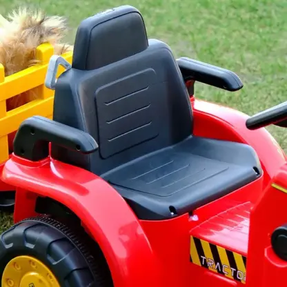FarmRider™ bērnu braucamais elektriskais traktors ar piekabi
