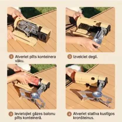 FlameGo™ pārnēsājamā saliekamā gāzes plīts