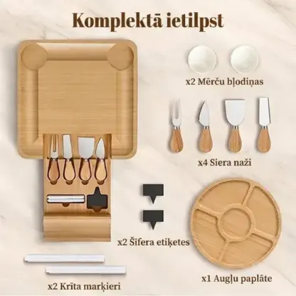 Plattera™ sieru un gaļas uzkodu dēļu komplekts-middle