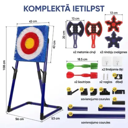 AimStrike™ bērnu cirvju un šurikenu mešanas spēle-middle