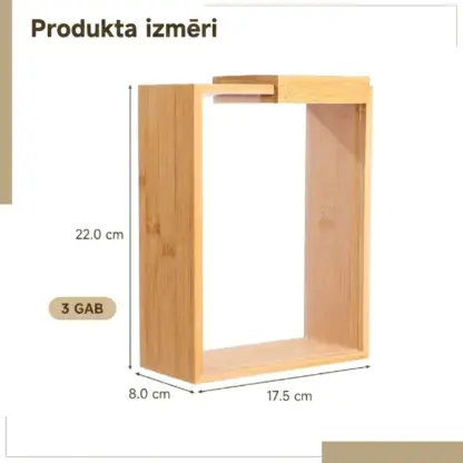 ClearGrain™ koka-akrila uzglabāšanas burka (3 gab.)-middle
